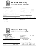 Local Services Tax (lst) Form - Richland Township - 2012