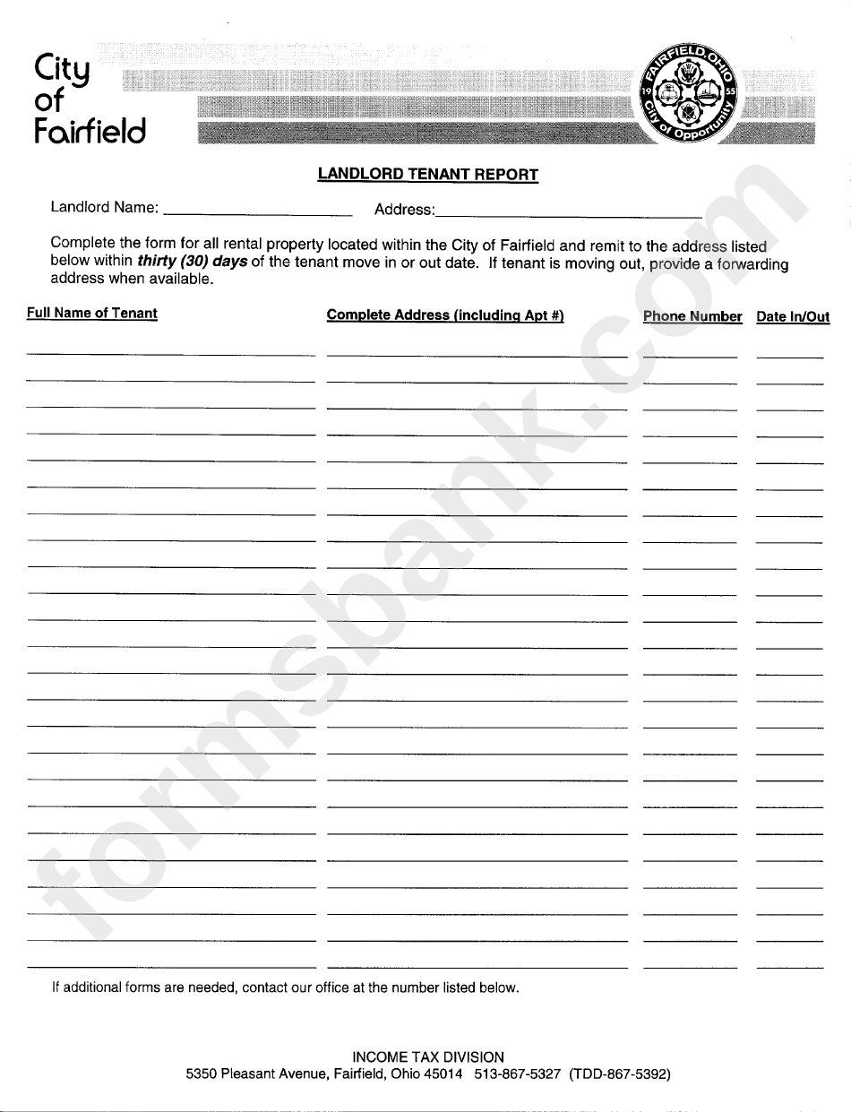 Landlord Tenant Report - State Of Ohio