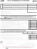 Form 200 - Local Intangibles Tax Return - 2016
