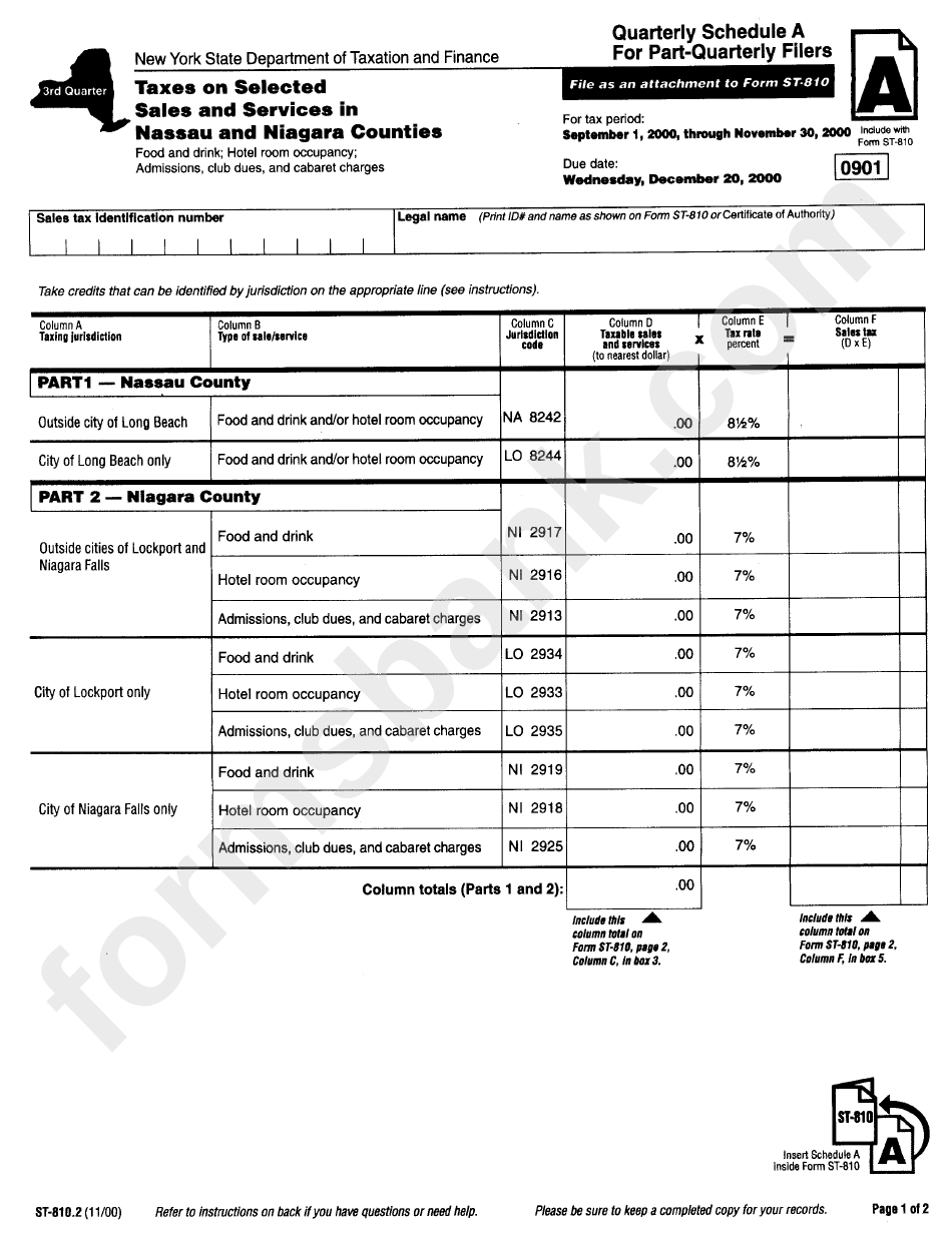 form-st-810-2-quarterly-schedule-a-for-part-quarterly-filers