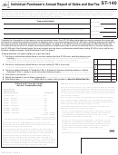 Form St-140 - Individual Purchaser's Annual Report Of Sales And Use Tax - 2013