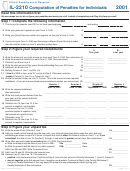 Form Il-2210 - Computation Of Penalties For Individuals - 2001
