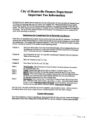 Instructions For Completing City Of Huntsville Tax Return