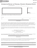 Form 920-97 - Information Report Of Personal Property Business Status