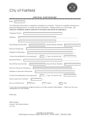 Individual Questionnaire - City Of Fairfield
