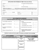 Form Fb-42 - Application For Extension Of Time To File - Fairborn Income Tax Department