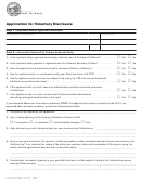 Form Ftb 4925 C2 - Application For Voluntary Disclosure