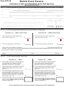 Form Ptr-1b - Mobile Home Owners Verification Of 2001 And 2002 Mobile Home Park Site Fees