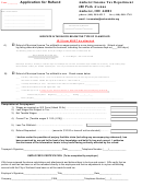Application For Refund - Amherst Income Tax Department Form