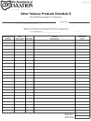 Form Otp-10 - Other Tobacco Products Schedule D