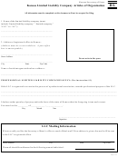 Form Dl - Kansas Limited Liability Company Articles Of Organization