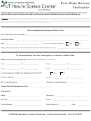 Prior State Service Verification Form
