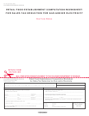 Form Dr 1465 Web - Retail Food Establishment Computation Worksheet For Sales Tax Deduction For Gas And/or Electricity