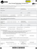 Montana Form Pt-agr - Pass-through Entity Owner Tax Agreement - 2015