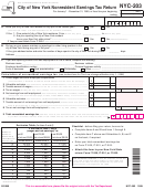 Form Nyc-203 - City Of New York Nonresident Earnings Tax Return - 1999