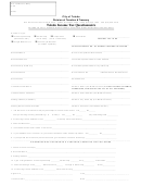 Toledo Income Tax Questionnaire Form