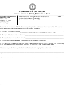 Form Wbe - Withdrawal Of Filing Before Effectiveness (domestic Or Foreign Entity) - 2012