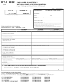 Form Wt-1 - Employer Quarterky Withholdong And Reconciliation - 2002