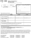 Form Wtd - Employer Monthly Withholding - City Of Pittsburgh - 2002