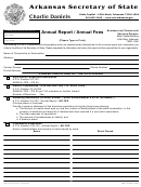 Form Crd - 01 R - Annual Report / Annual Fees - Arkansas Secretary Of State