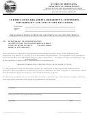 Federal Debarment Form - Certification Regarding Debarment, Suspension, Ineligibility And Voluntary Exclusion - Montana Department Of Administration
