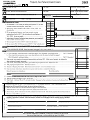 Arizona Form 140ptc - Property Tax Refund (credit) Claim - 2001