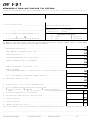 Form Fid-1 - New Mexico Fiduciary Income Tax Return - 2001 Printable pdf