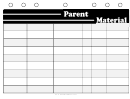 B/w Student Planner Parent Material Template