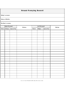 Breast Pumping Record Template