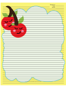 Cherries Yellow Recipe Card 8x10