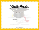 Mortar Board - Grade 9 Certificate