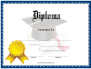 Diploma With Ribbon Certificate