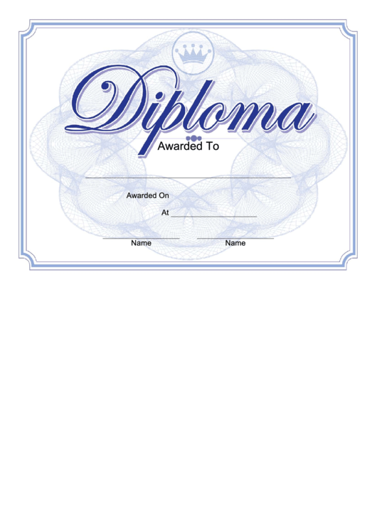 Diploma Crown Printable pdf