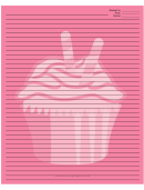 Pink Cupcake Pink Recipe Card 8x10