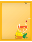 Orange Banana Drink Recipe Card 8x10