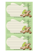 Ginger Green Recipe Card Template