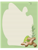 Ginger Green Recipe Card 8x10 Template