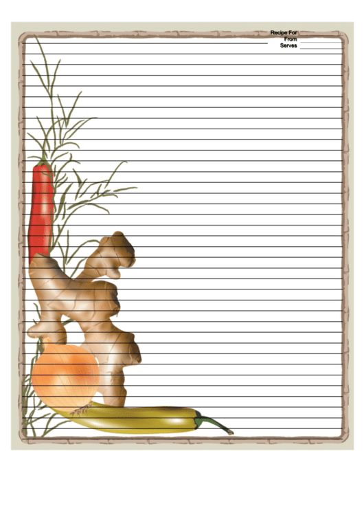 Ginger Gray Recipe Card 8x10 Printable pdf