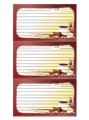 Cinnamon Coffee Red Recipe Card Template