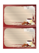 Cinnamon Coffee Red Recipe Card 4x6