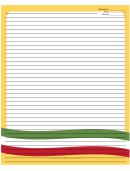 Mexico Flag Yellow Recipe Card 8x10