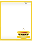 Soup Yellow Border Recipe Card 8x10