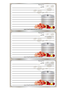 Steaming Pot Silver Recipe Card Template