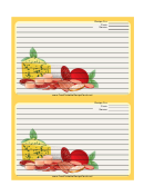 Yellow Salami Cheese Recipe Card Template