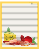 Yellow Salami Cheese Recipe Card 8x10