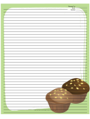 Green Muffins Recipe Card 8x10