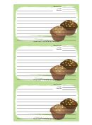 Green Muffins Recipe Card Template