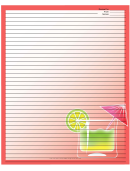 Drink Pink Recipe Card 8x10