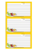Yellow Fruit Recipe Card Template
