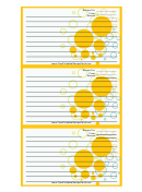 Orange Polka Dots Recipe Card Template